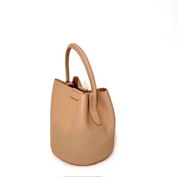 Genuine Leather Bucket Bag, Luxury Mini Crossbody Bag - Picture 2 of 6